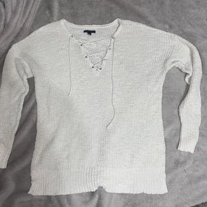 White AEO sweater